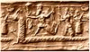 Neo-Assyrian cylinder seal impression from the eighth century BC identified by several sources as a possible depiction of the slaying of Tiamat from the Enma Eli