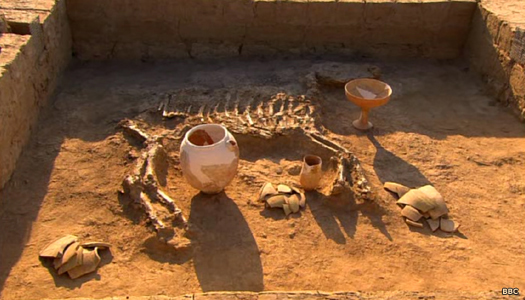 The Karakum burial with a valuable horse sacrifice added