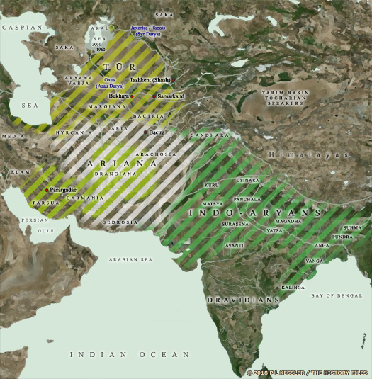Map of Central Asia & India c.700 BC