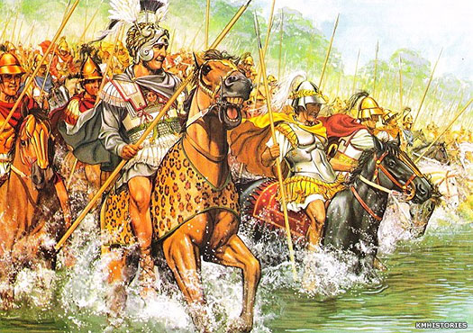 Alexander the Great crosses the River Graneikos