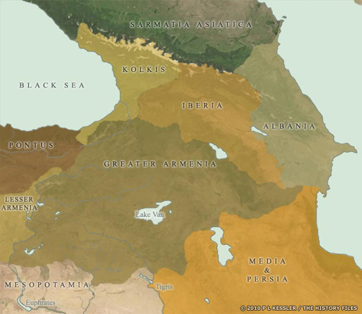 Map of Eastern Rome's Borders circa AD 1-200