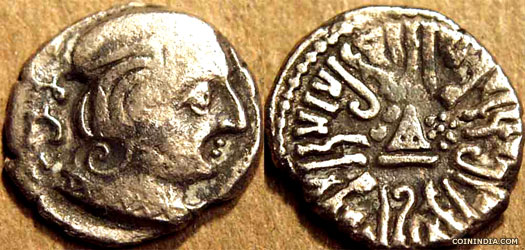 Rudrasena III silver drachm