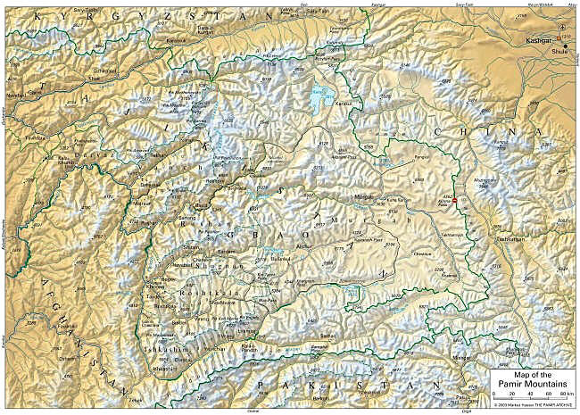 pamirs mountains map