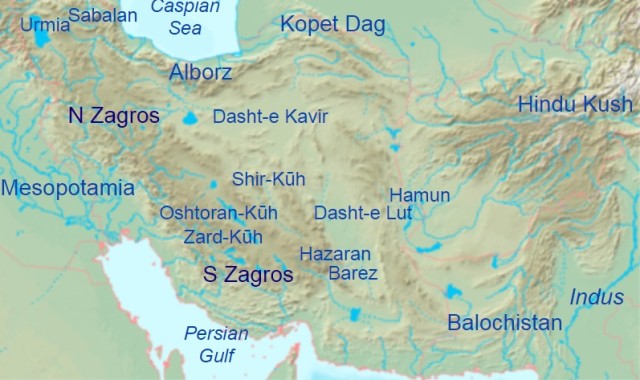 Iranian Plateau Map